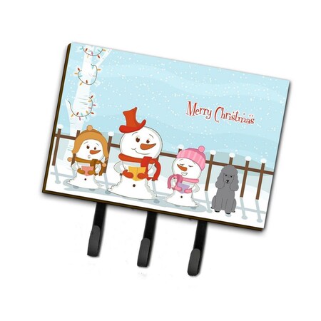 Carolines Treasures Merry Christmas Carolers Poodle Silver Leash or Key Holder BB2399TH68